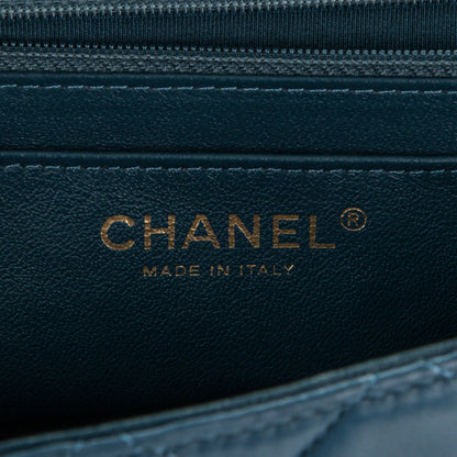 Chanel Lambskin Quilted Jumbo Single Flap Blue 6 of 7
