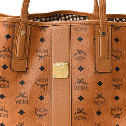 MCM Visetos Medium Liz Reversible Shopper Tote Cognac 7 of 15