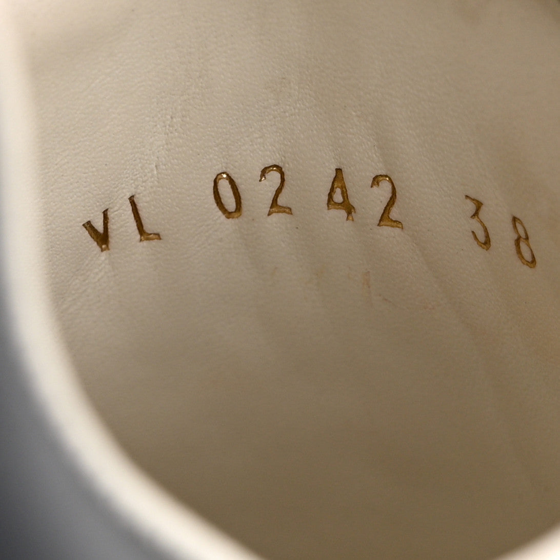 Louis Vuitton Denim Monogram Debossed Time Out Sneakers 38 Blue 8 of 15