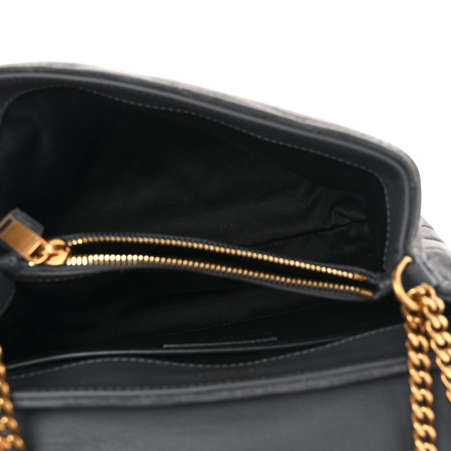 Saint Laurent Suede Calfskin Y Quilted Monogram Small Loulou Chain Satchel Storm 5 of 11