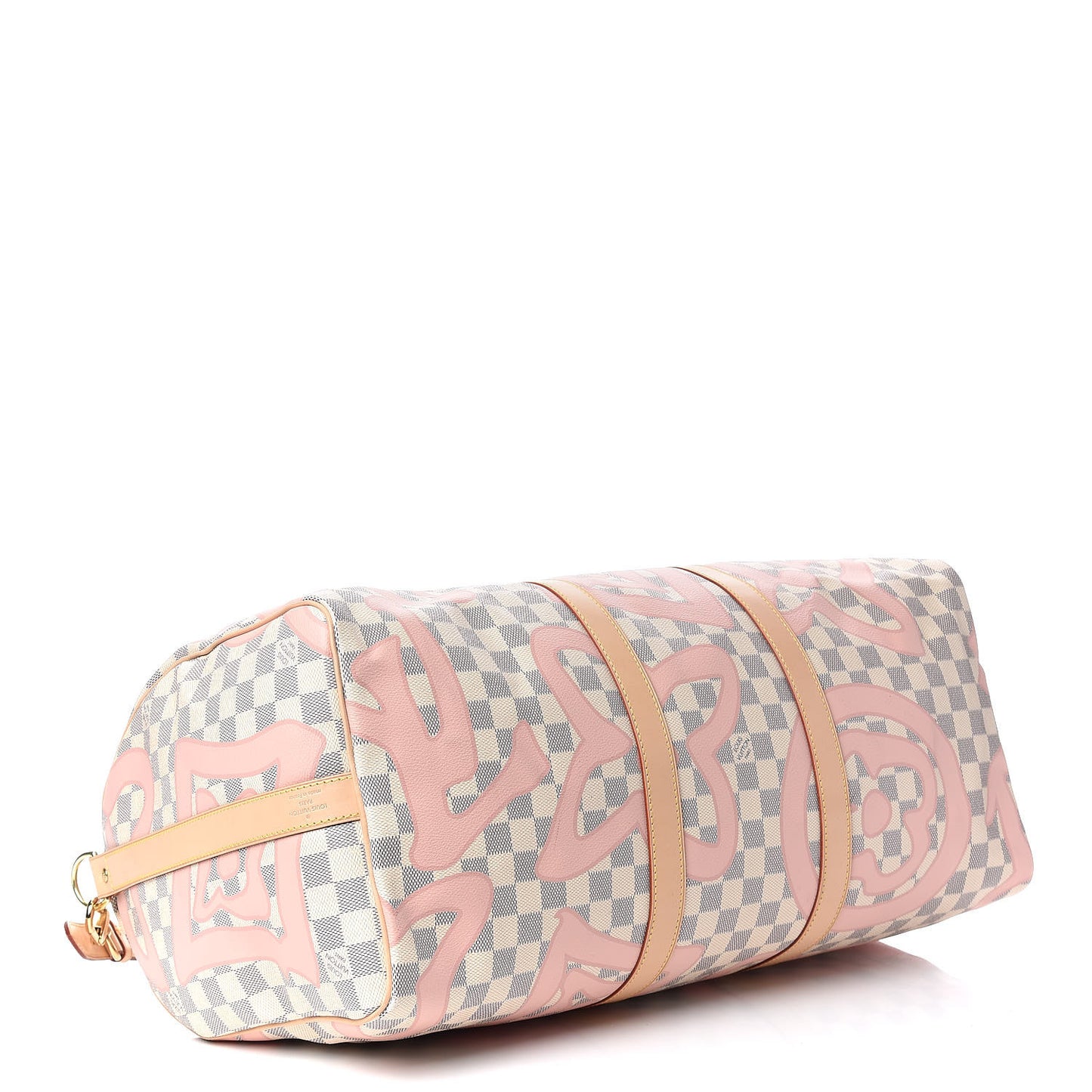 Damier Azur Tahitienne Keepall Bandouliere 50 Rose Ballerine