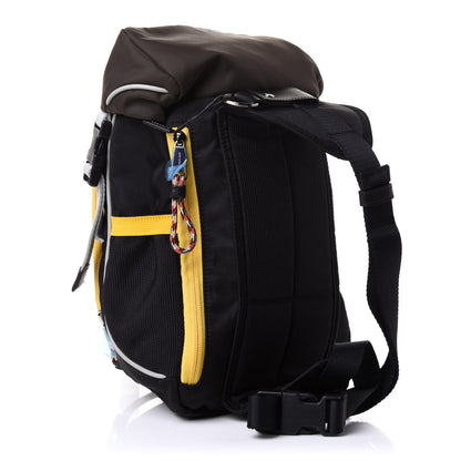 Burberry Nylon Medium Leo Sling Bag Black Yellow Grey 2 of 9