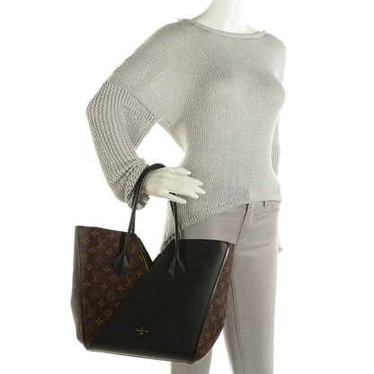 Louis Vuitton Calfskin Monogram Kimono Tote Black 2 of 9