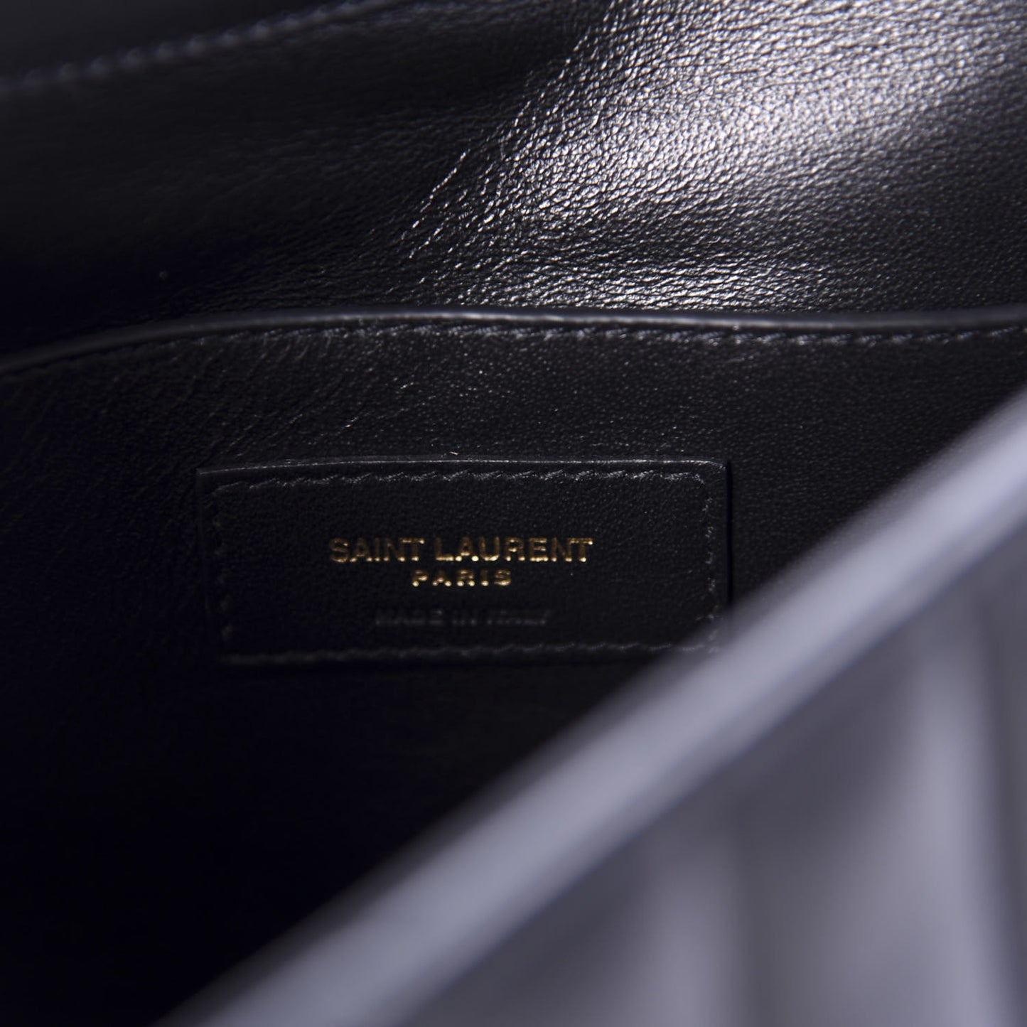 Lambskin Matelasse Monogram Large Vicky Chain Bag Black