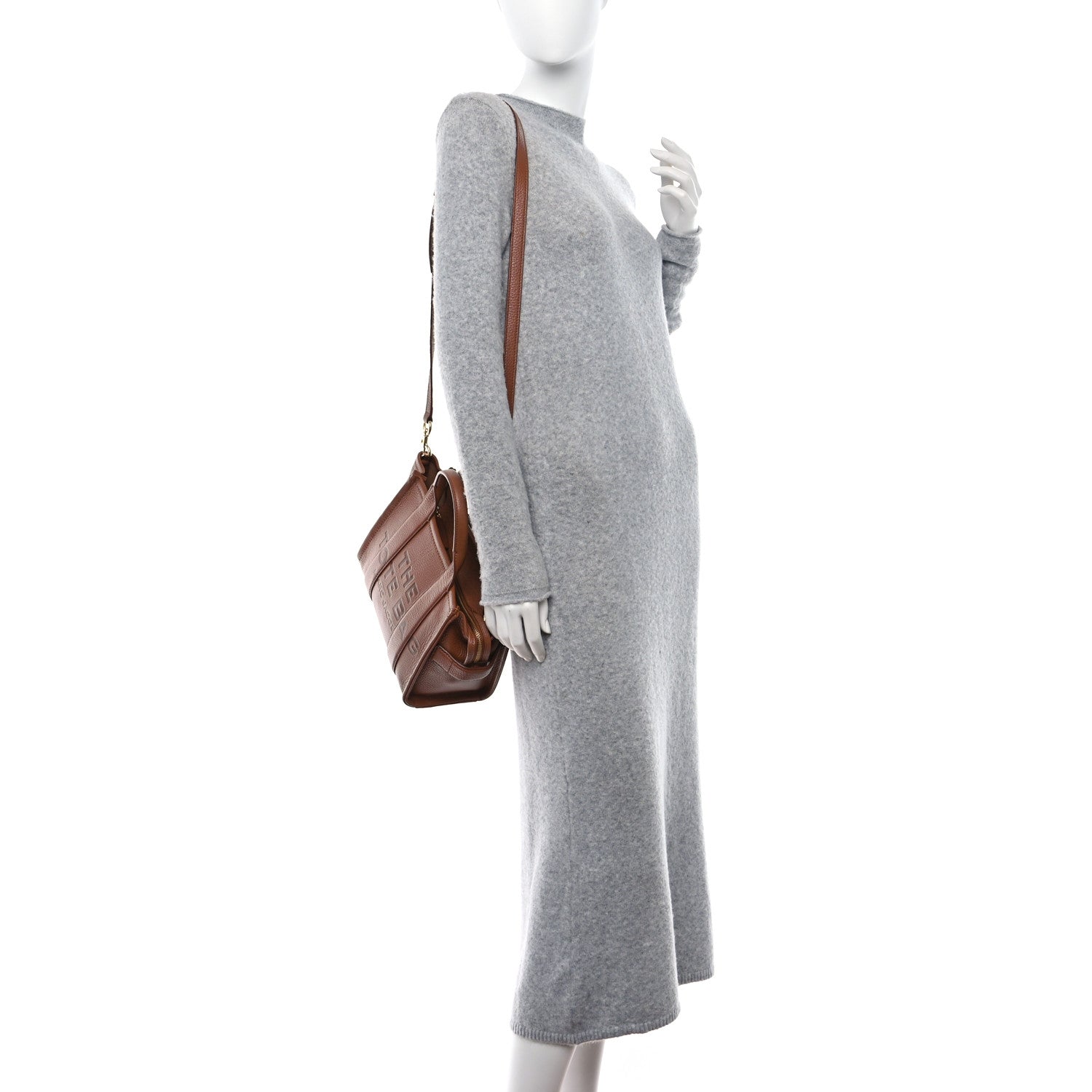 Marc Jacobs Grained Calfskin Mini The Tote Bag Argan Oil 2 of 13