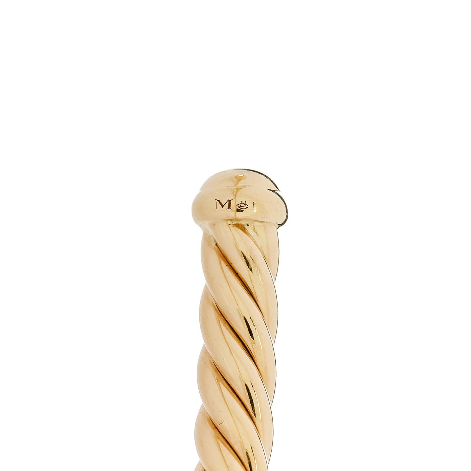 David Yurman 18K Yellow Gold 4mm Cablespira Bracelet 4 of 4