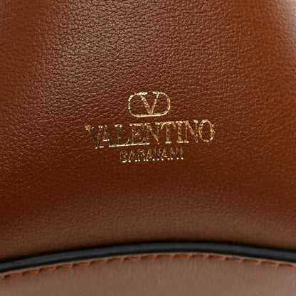 Valentino Garavani Calfskin Rockstud Wispy Bucket Bag Tobacco 6 of 12