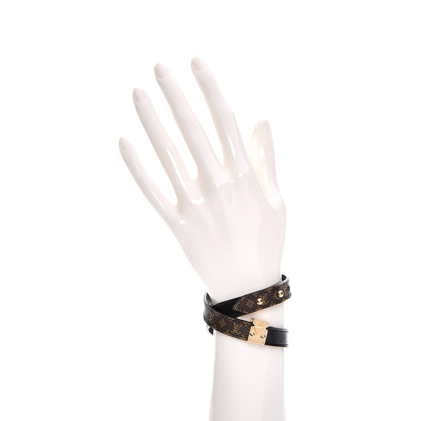 Monogram Lockit Bracelet 17 Black