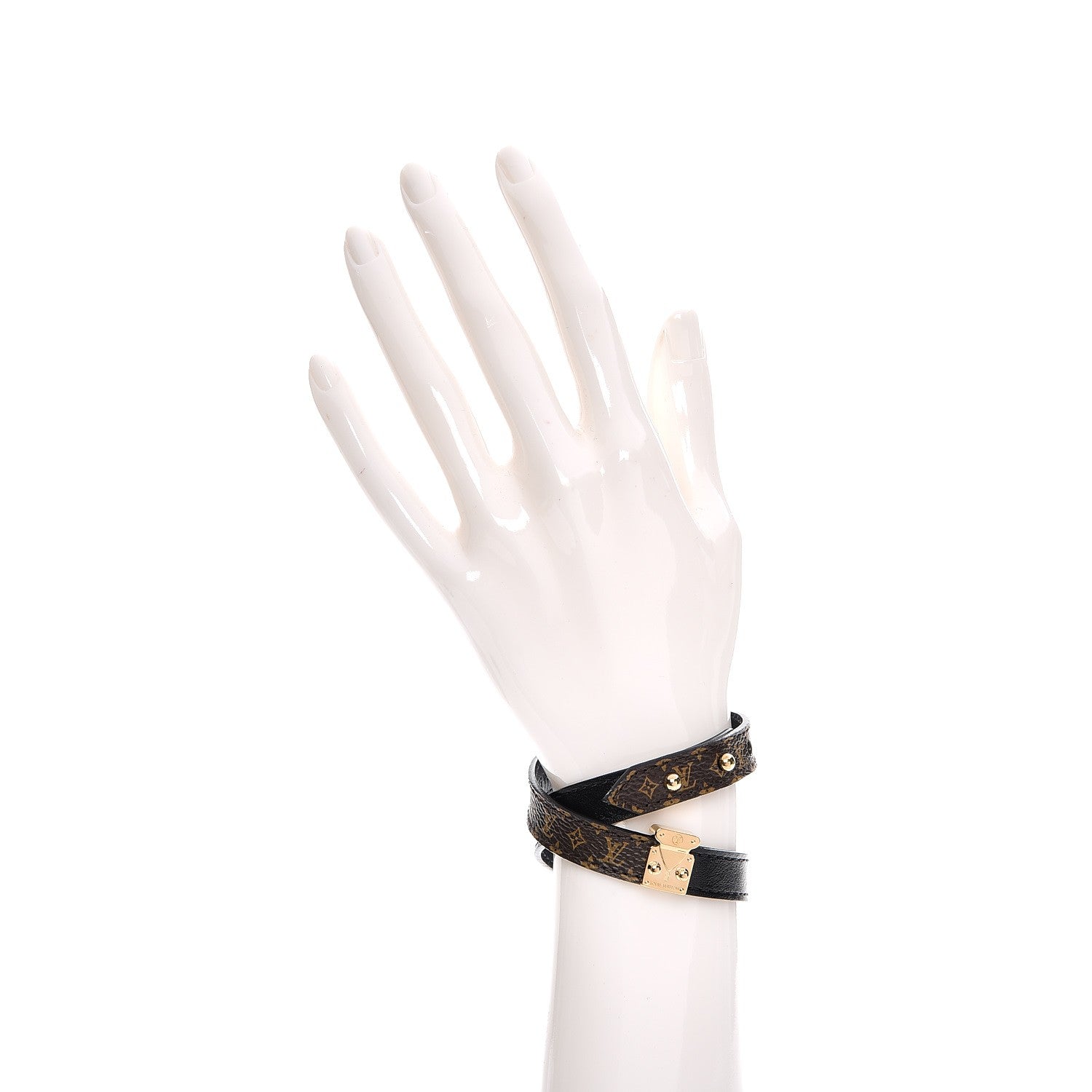 Louis Vuitton Monogram Lockit Bracelet 17 Black 2 of 6