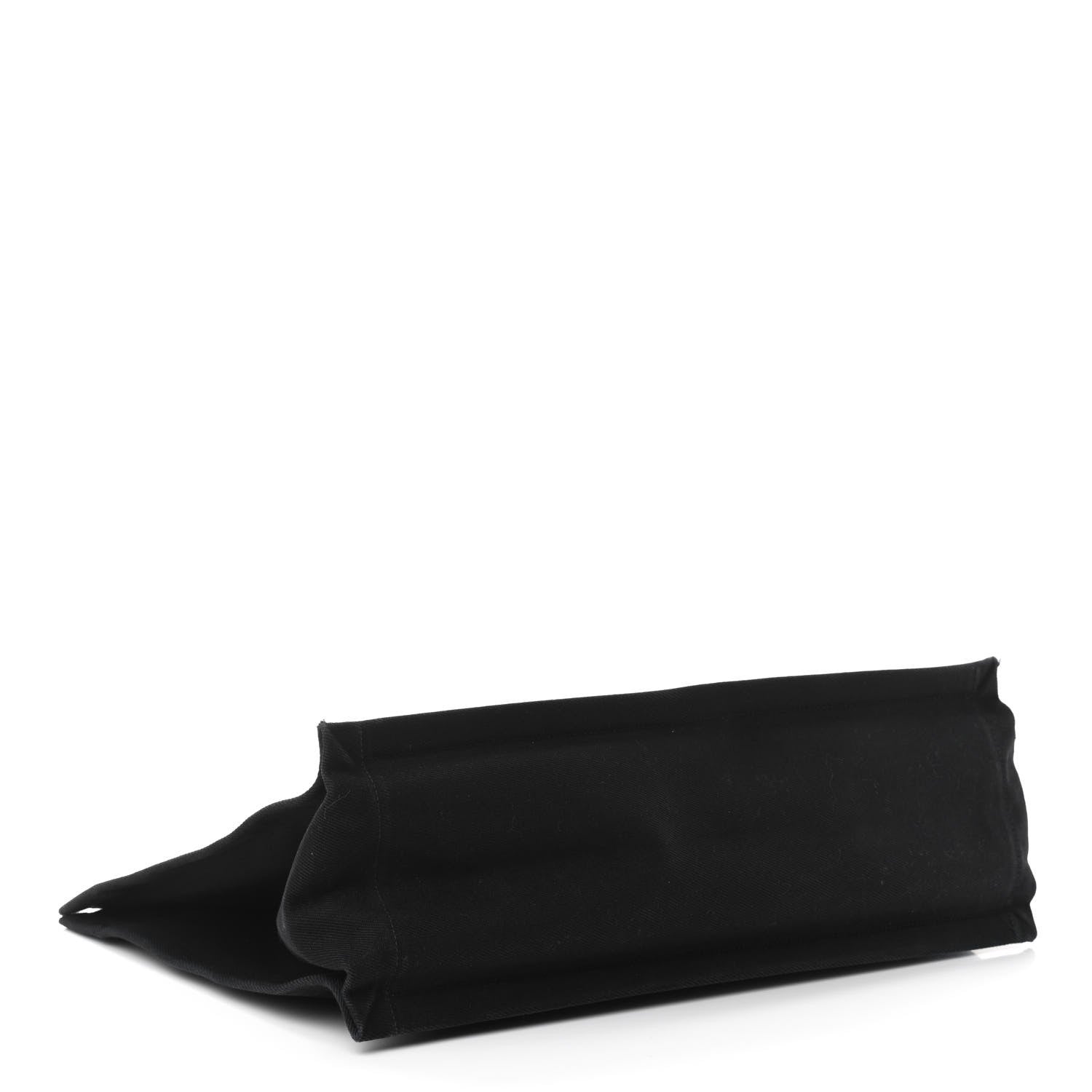 Saint Laurent Linen Calfskin Rive Gauche Tote Black 3 of 12