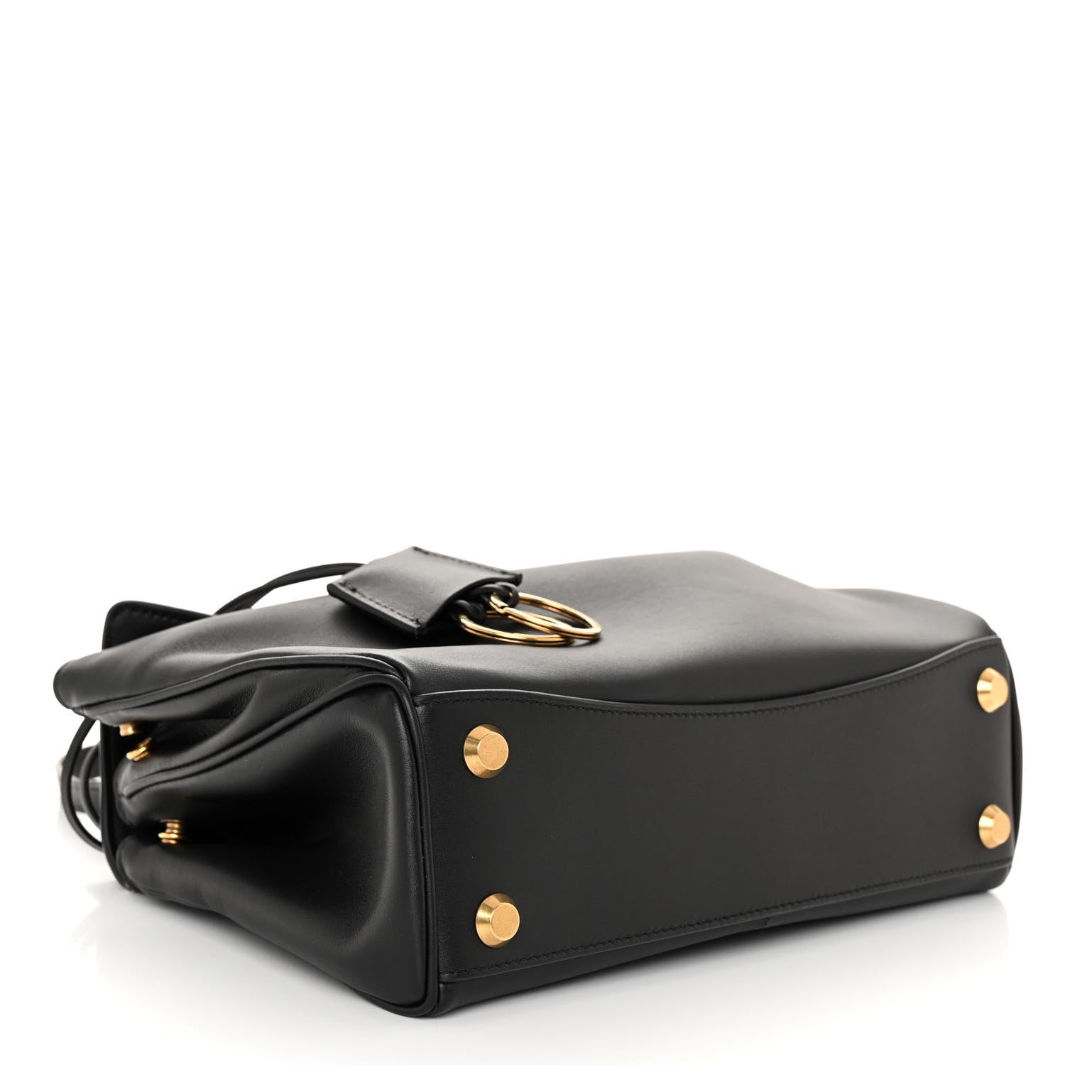 Balenciaga Natural Smooth Calfskin Small Rodeo Top Handle Handbag Black 4 of 10