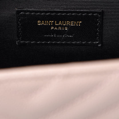 Saint Laurent Grain De Poudre Matelasse Chevron Large Monogram Satchel Rose Antic 7 of 13