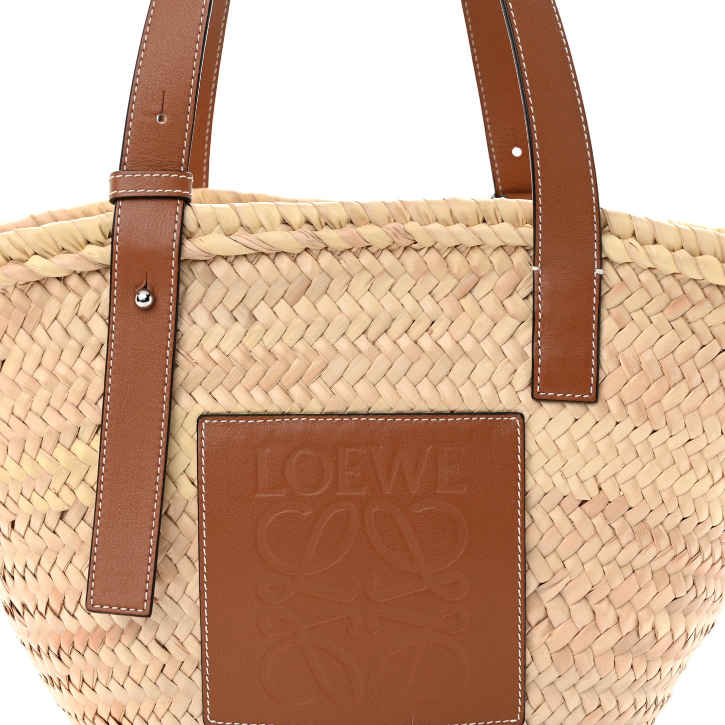 Raffia Basket Tote Bag Natural Tan
