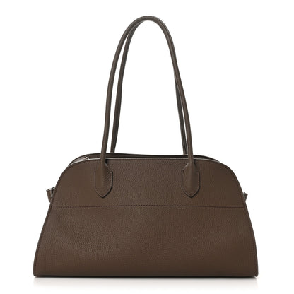 The Row Matte Grained Calfskin Margaux Shoulder 12 Dark Olive 1 of 9