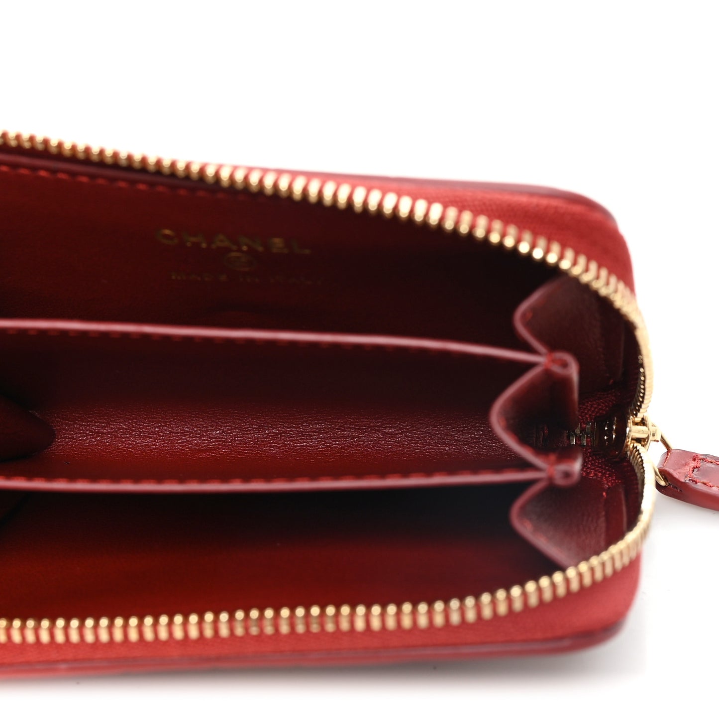 Calfskin Crocodile Embossed Crococo Coin Purse Burgundy