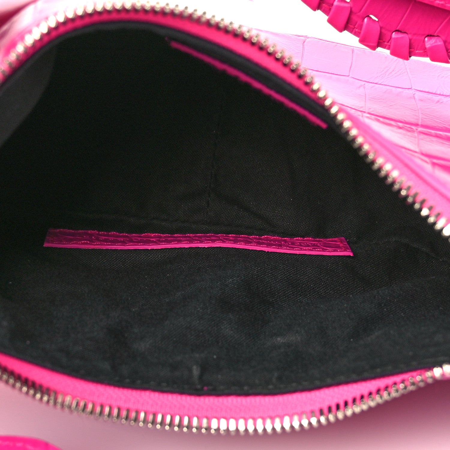 Balenciaga Extra Supple Calfskin Crocodile Embossed XS Le Cagole Shoulder Bag Violet Fuxia 5 of 10