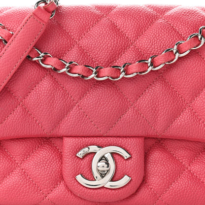 Chanel Caviar Quilted Medium Easy Flap Coral 8 of 13