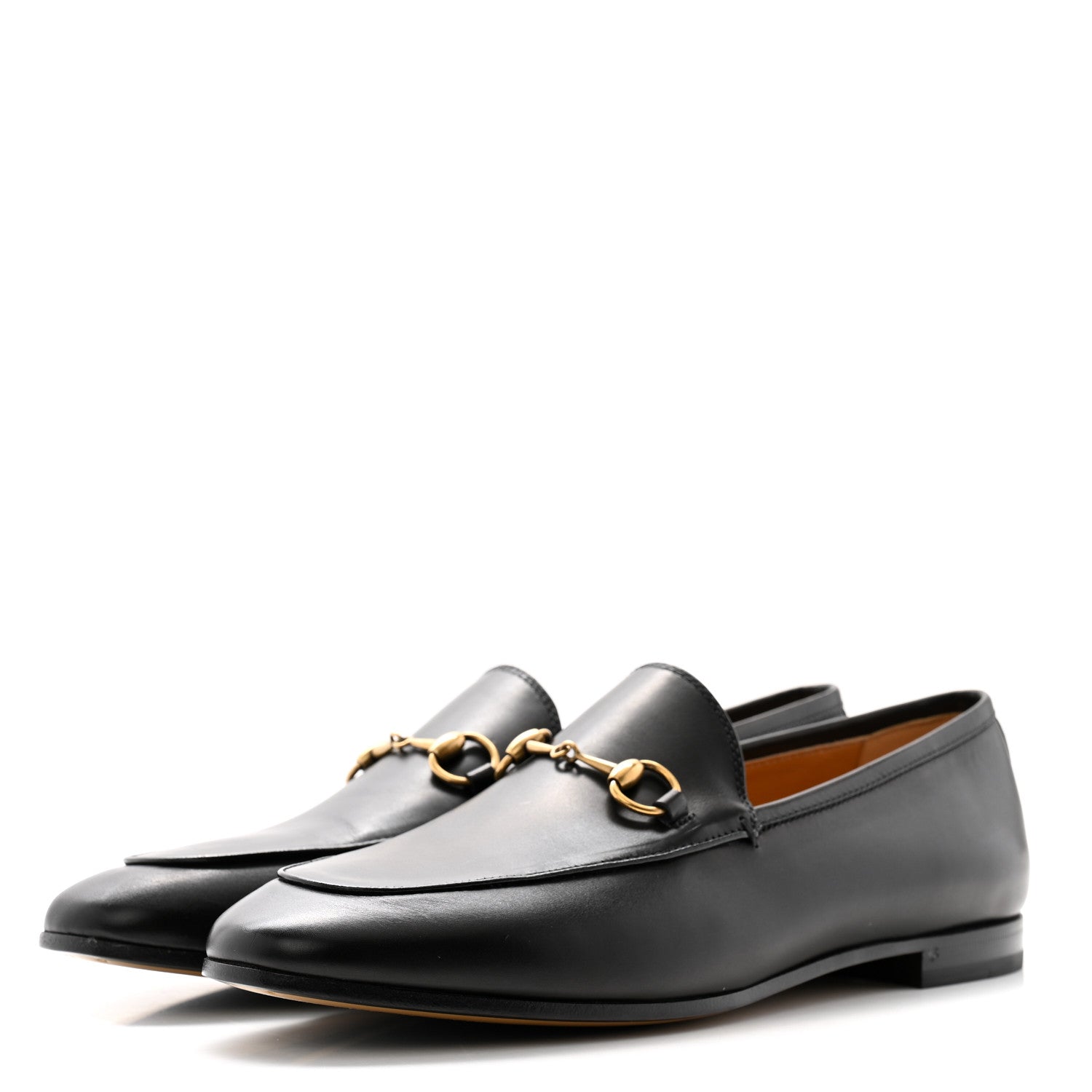 Gucci Calfskin Horsebit Womens Jordaan Loafers 39.5 Black 3 of 10