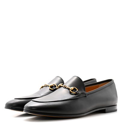 Gucci Calfskin Horsebit Womens Jordaan Loafers 39.5 Black 3 of 10