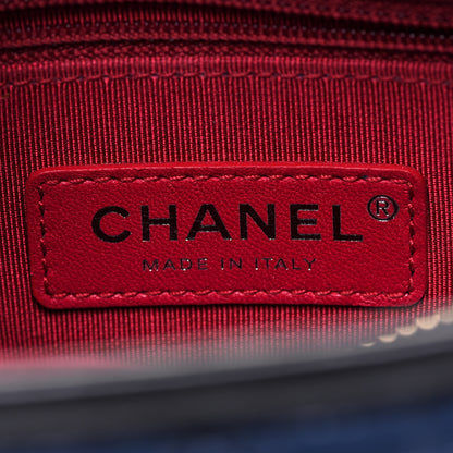Chanel Aged Calfskin Quilted Small Gabrielle Hobo Navy Black 6 of 10