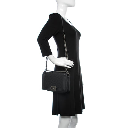 Chanel Caviar Quilted Medium Boy Flap Black 2 of 11
