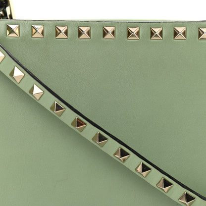 Valentino Garavani Calfskin Rockstud Camera Crossbody Bag Powder Green 8 of 10