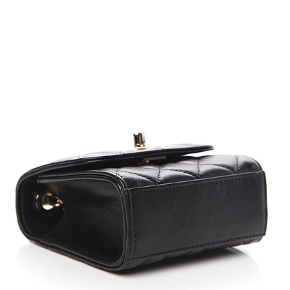 Chanel Lambskin Quilted Mini Trendy CC Chain Wallet Black 3 of 10