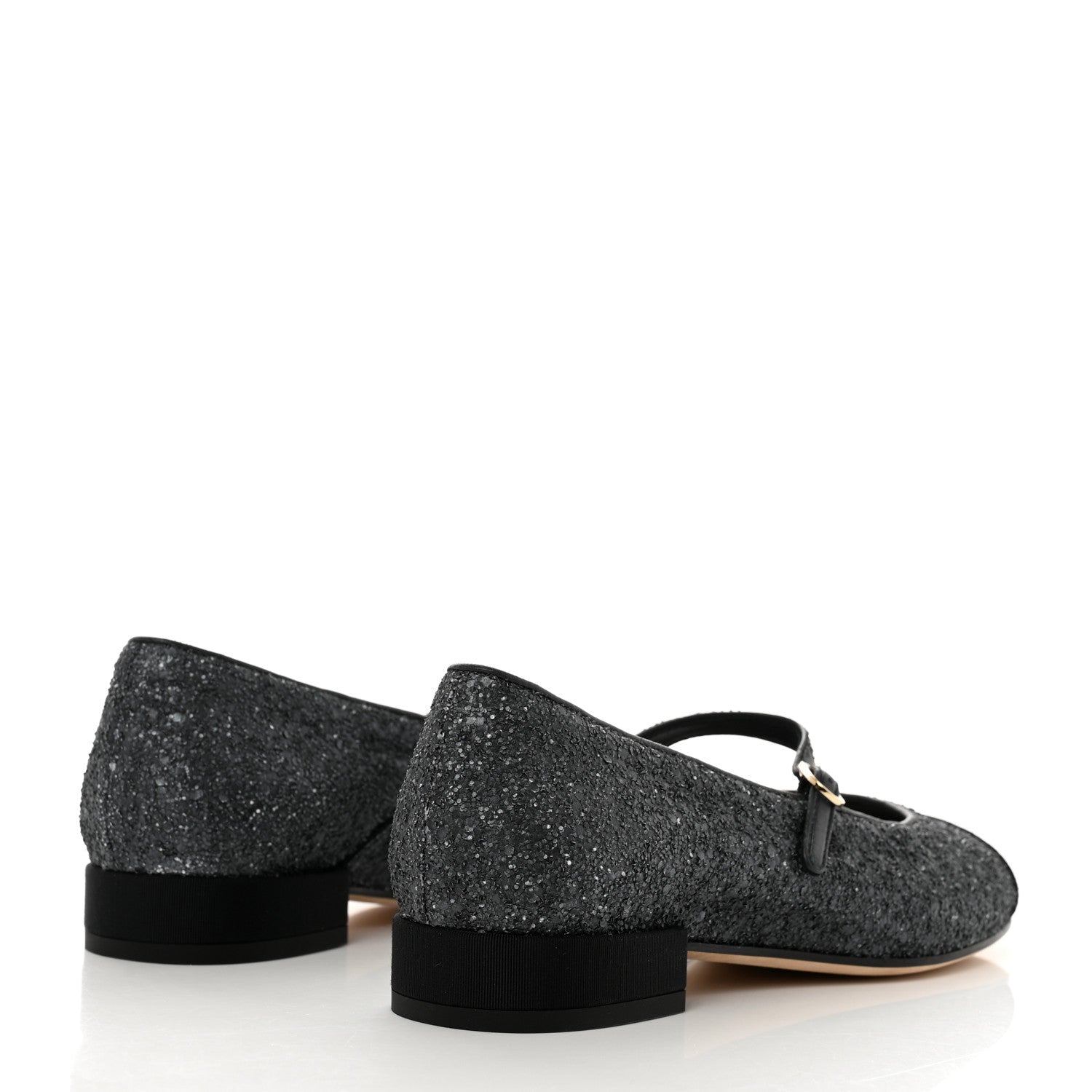 Chanel Glitter Grosgrain Cap Toe Mary Jane Flats 36.5 Gray 4 of 8
