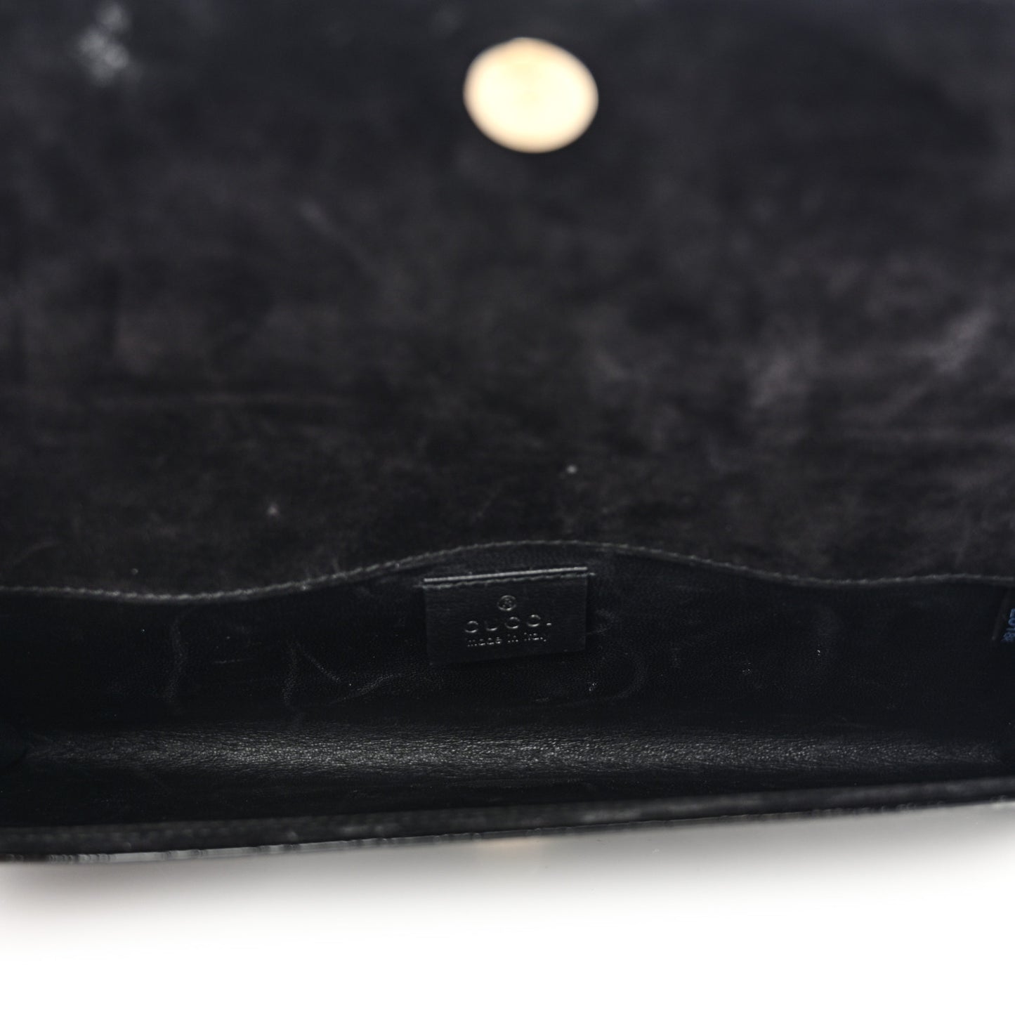 Patent Microguccissima Small Broadway Clutch Black