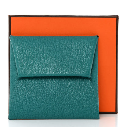Hermes Chevre Mysore Bastia Coin Purse Vert Bosphore 8 of 8