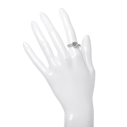 Chopard 18K White Gold Diamond Happy Heart Ring 53 6.25 2 of 5