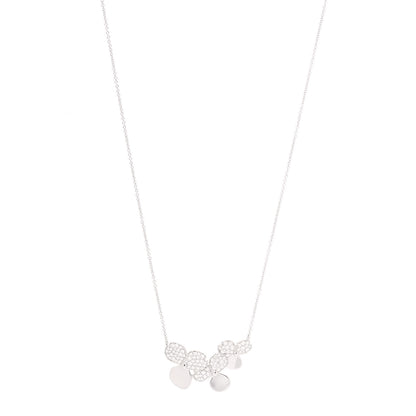 Tiffany Platinum Diamond Mini Paper Flowers Cluster Pendant Necklace 1 of 6