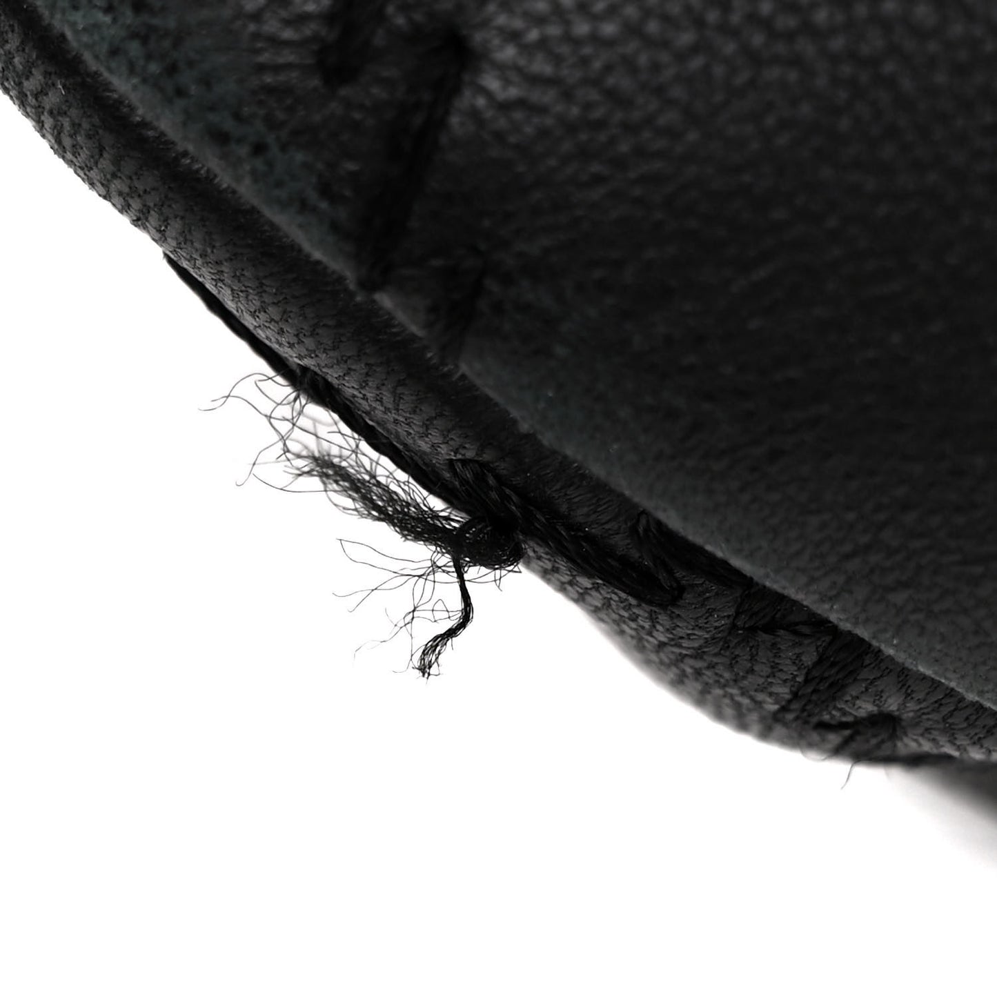 Lambskin Stitched Shopper Tote Black