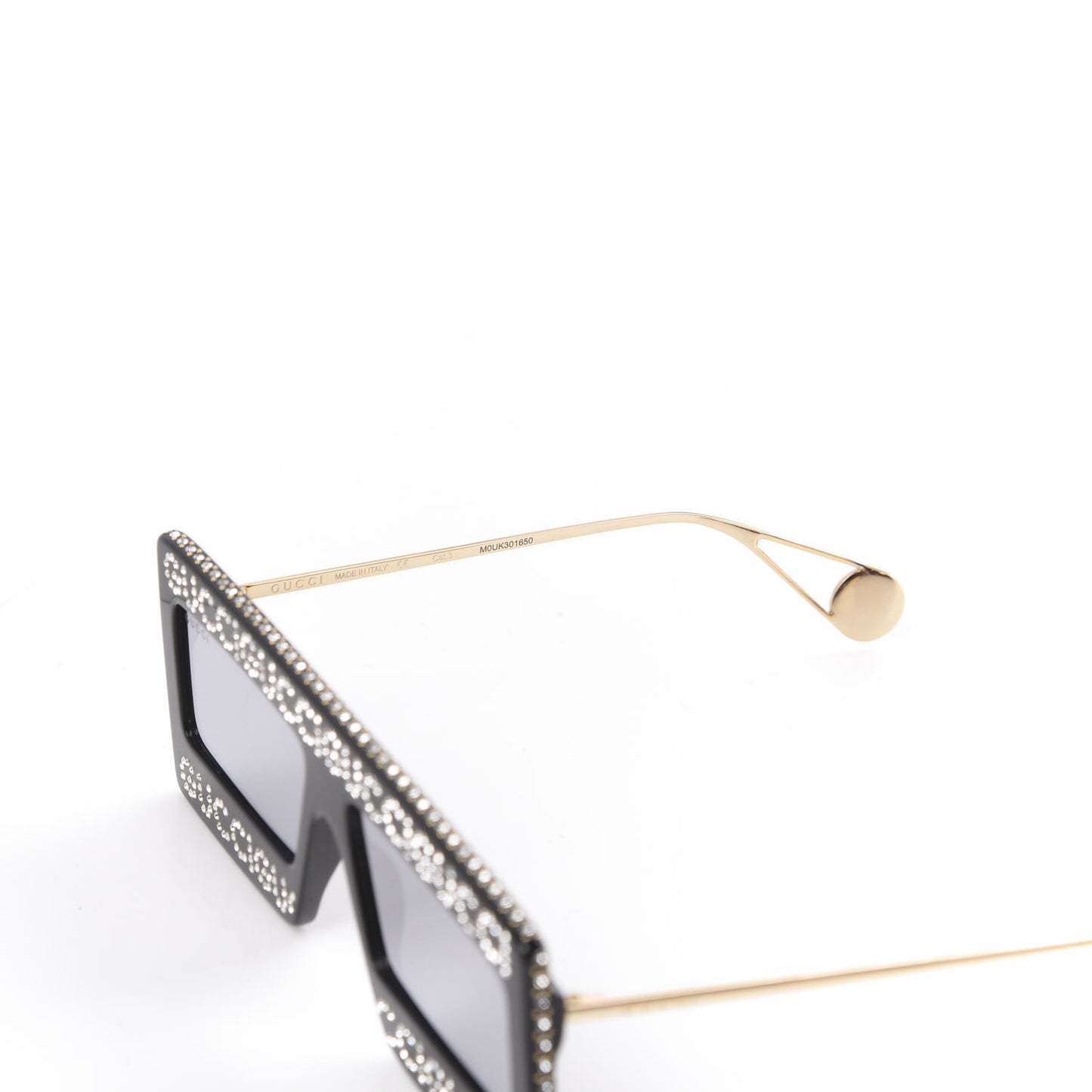 Acetate Crystal Mask-Frame Sunglasses GG0431S Black