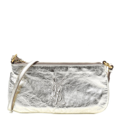 Saint Laurent Metallic Calfskin Monogram Pouch Gold 1 of 9