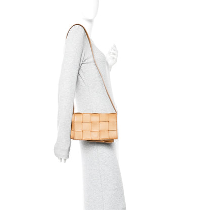 Bottega Veneta Lambskin Maxi Intrecciato Cassette Crossbody Bag Caramel 2 of 13