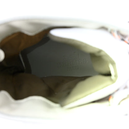 Hermes Calfskin Parachute Fresh Ankle Boots 38.5 White 7 of 8