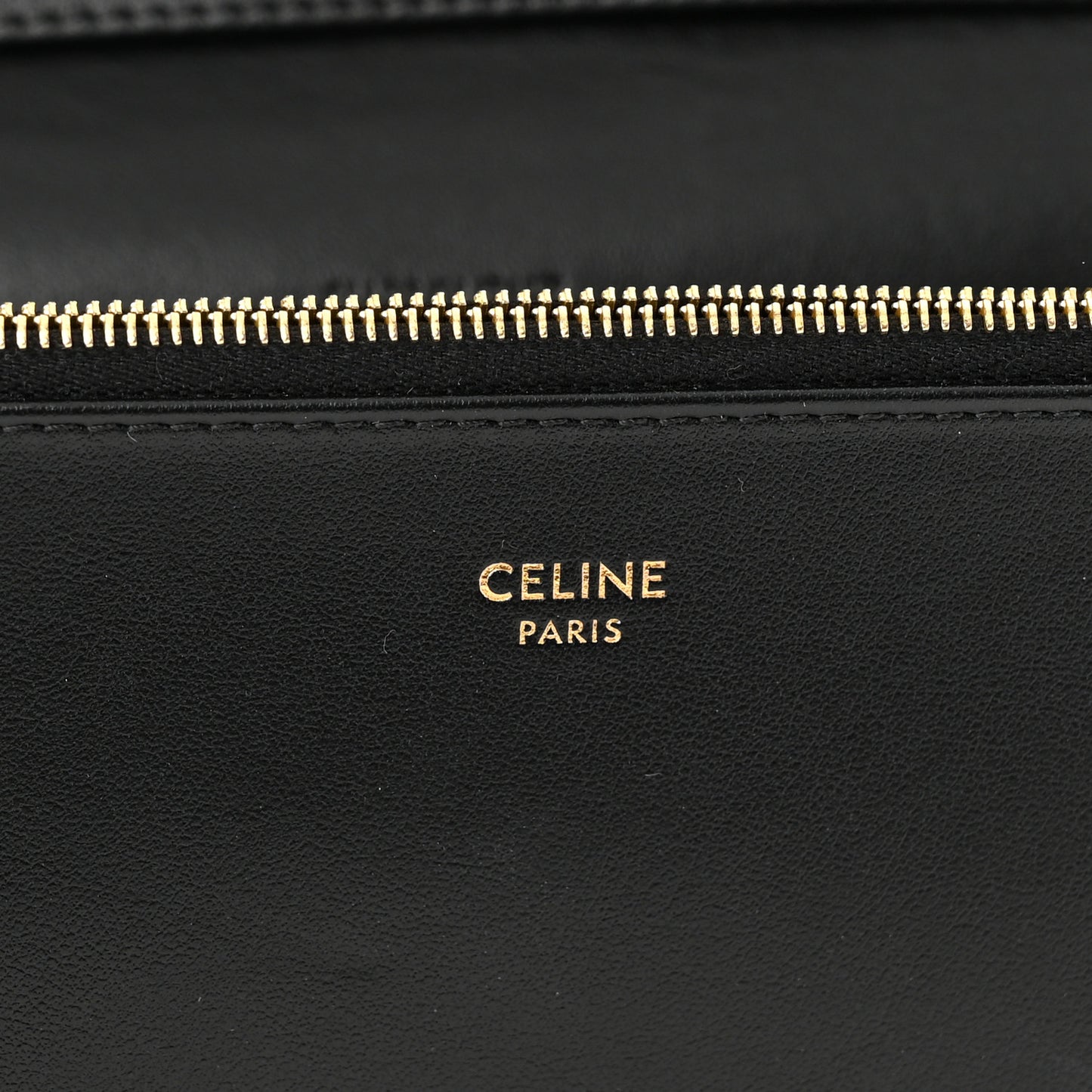 Smooth Calfskin Tassels Wallet On Strap Black