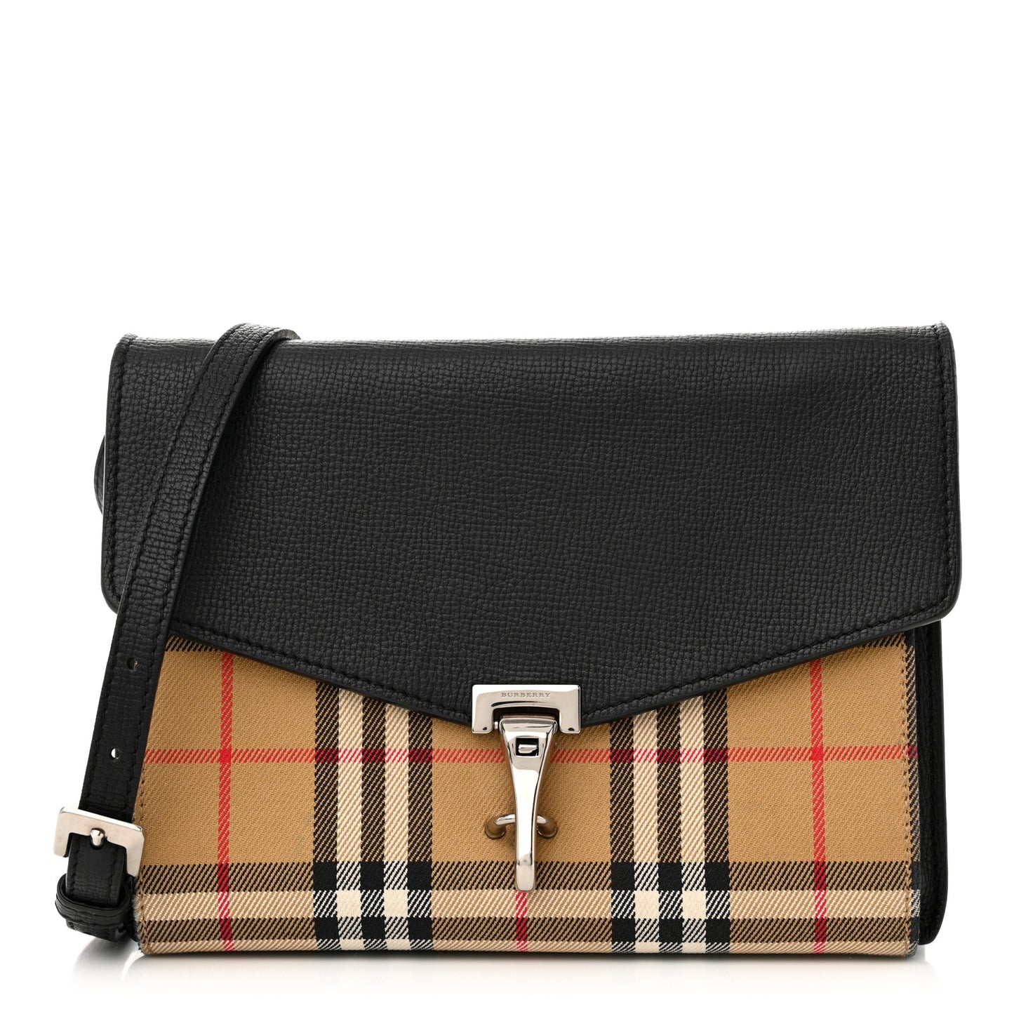 Derby Calfskin Vintage Check Small Macken Crossbody Bag Black