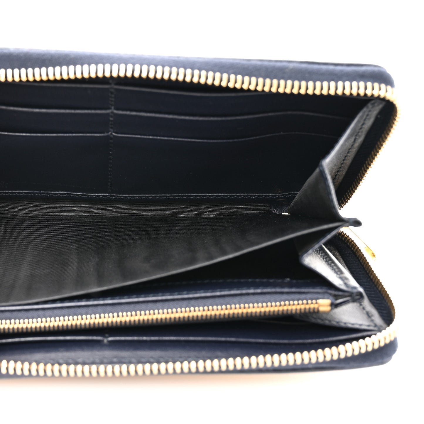 Canvas Azalea Calfskin Horsebit 1955 Zip Around Wallet Beige Blue