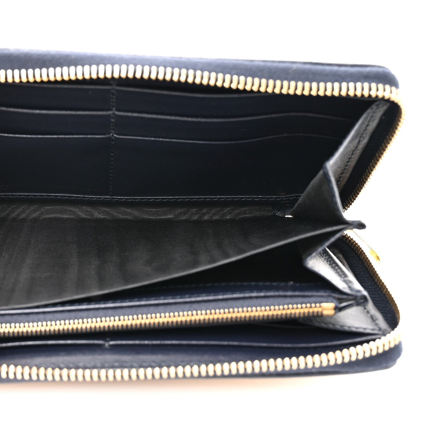Gucci Canvas Azalea Calfskin Horsebit 1955 Zip Around Wallet Beige Blue 5 of 9
