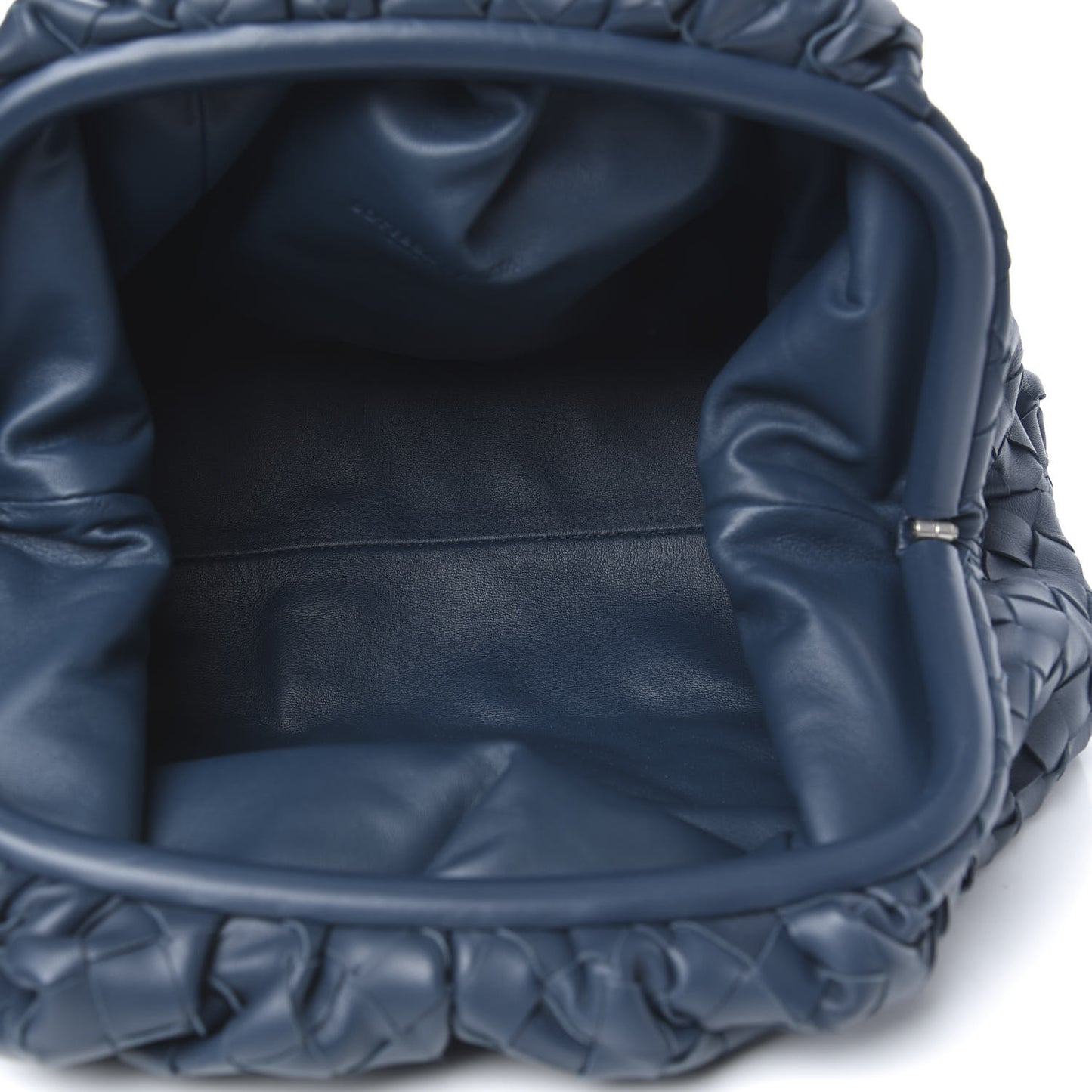 Nappa Maxi Intrecciato The Pouch Oversized Clutch Deep Blue