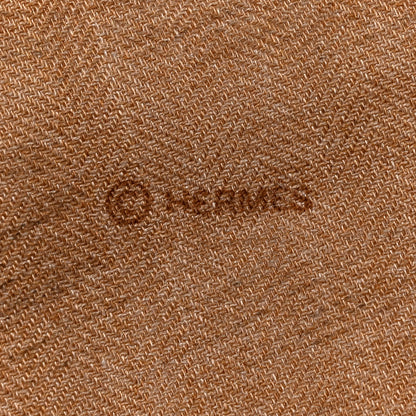 Hermes Cashmere Silk Les Ailes De Pegase Scarf 100 Caramel Black Creme 4 of 4