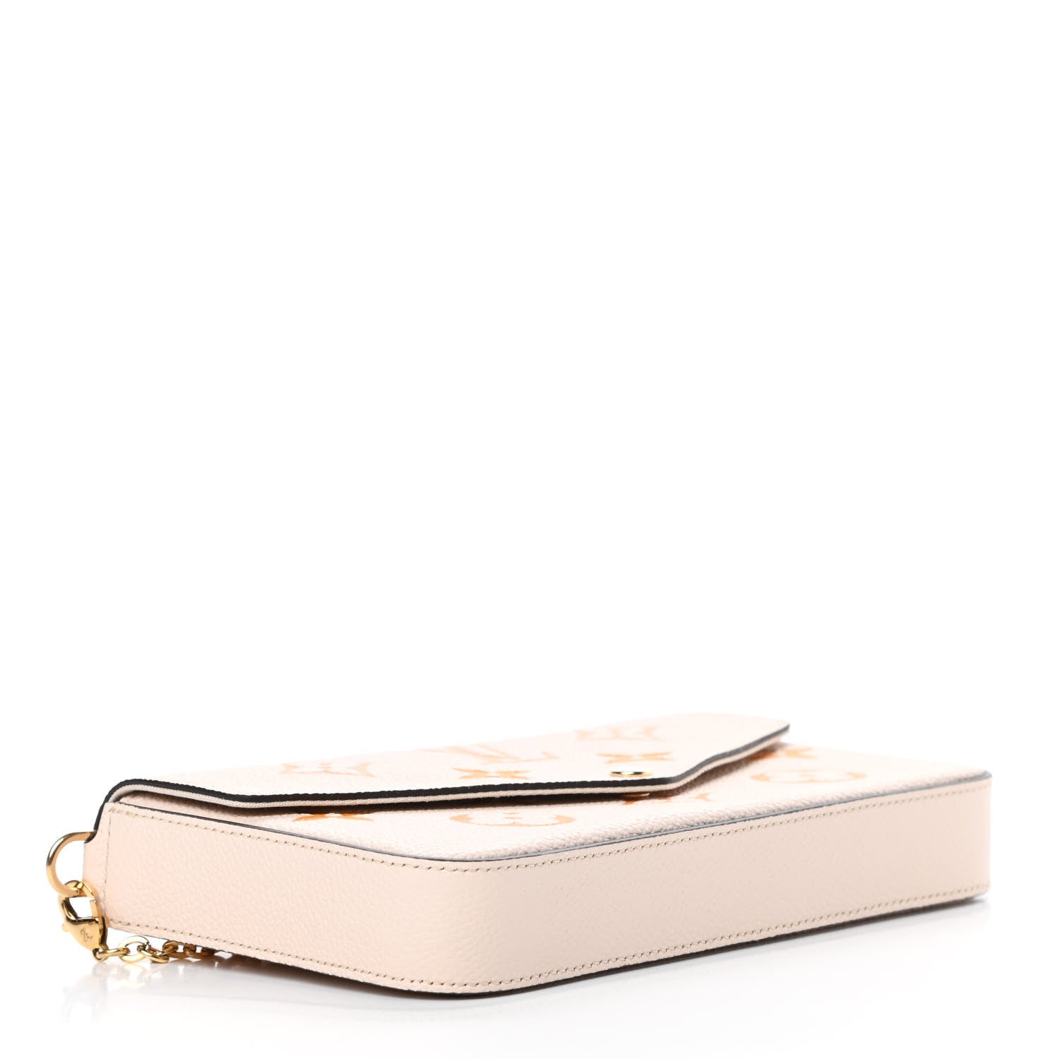Louis Vuitton Empreinte Monogram Giant By The Pool Felicie Pochette Chain Wallet Cream Saffron 5 of 13