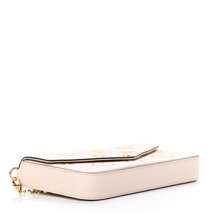 Louis Vuitton Empreinte Monogram Giant By The Pool Felicie Pochette Chain Wallet Cream Saffron 5 of 13