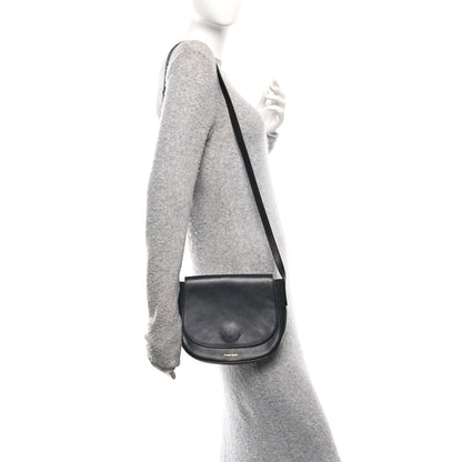 Mansur Gavriel Calfskin Flap Crossbody Bag Black 2 of 10
