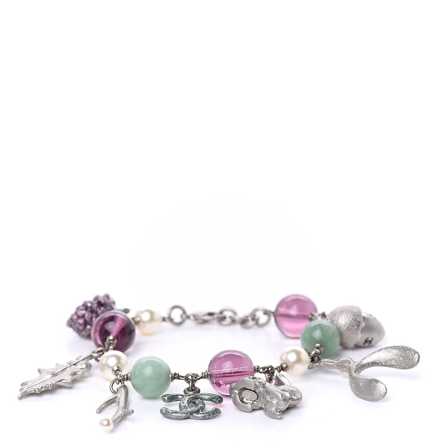 Chanel Charms CC Bracelet Silver Multicolor 1 of 4