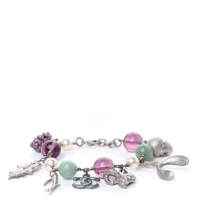 Chanel Charms CC Bracelet Silver Multicolor 1 of 4
