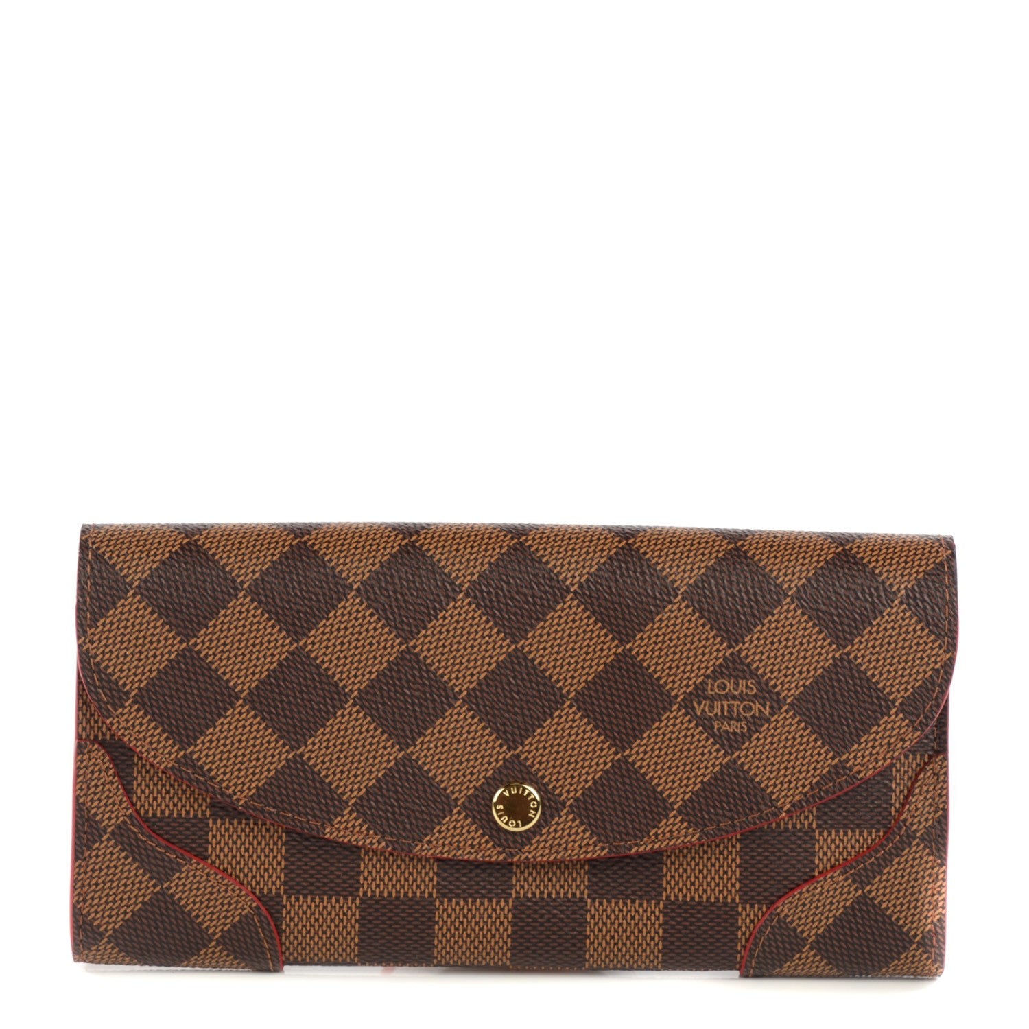 Louis Vuitton Damier Ebene Caissa Wallet Cherry 1 of 7