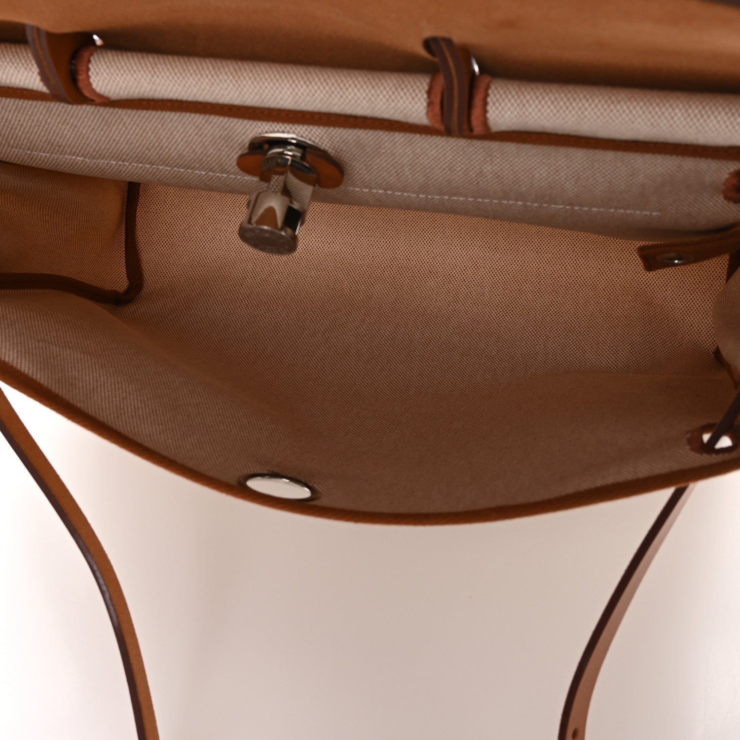 Hermes Vache Hunter Criss Viking Herbag Messenger 39 Ecru Beige Fauve 6 of 11